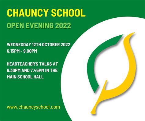 CHAUNCY OPEN EVENING 2022 – Chauncy School