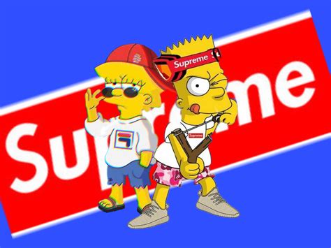 Bart Simpson Aesthetic Supreme Wallpaper