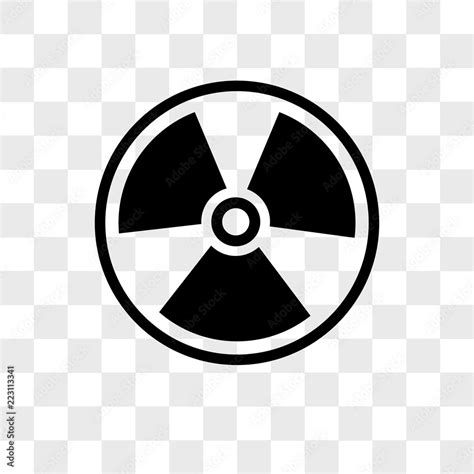 Radioactive vector icon isolated on transparent background, Radioactive logo design Stock Vector ...