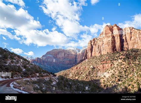 Zion canyon scenic drive, Utah Stock Photo - Alamy