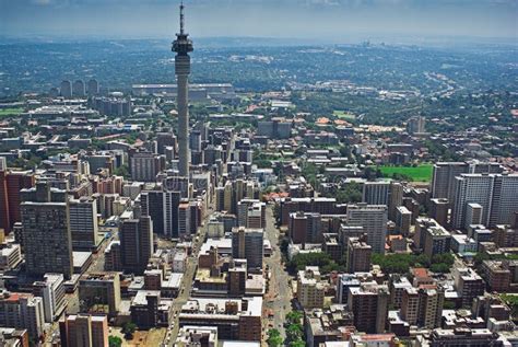 Johannesburg CBD - Aerial View Royalty Free Stock Images - Image: 14146879