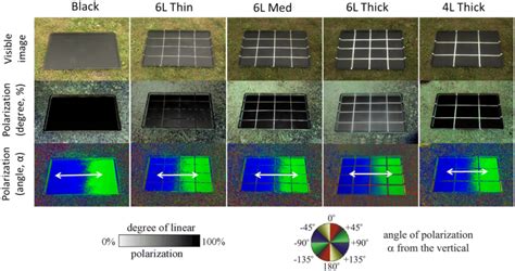 Photographs and reflection-polarization characteristics (angle α... | Download Scientific Diagram