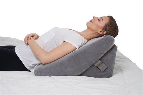 Bed Wedge Pillow for Legs and Back Support - Adjustable 9&12 Inch Folding Memory Foam Incline ...