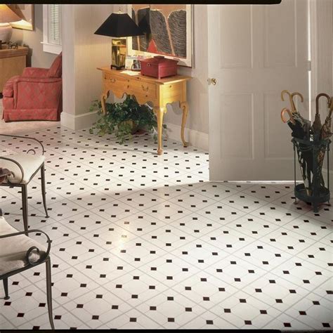 Armstrong Flooring 45-piece 12-in x 12-in Black/White Peel and Stick Vinyl Tile at Lowes.com ...