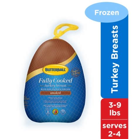 Butterball Frozen Fully Cooked Smoked Bone-In Turkey Breast, 3-9 lbs ...