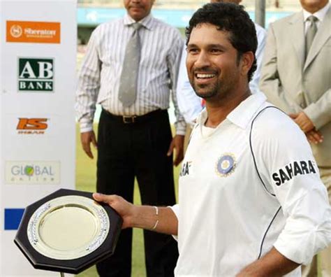 Sachin Tendulkar picks up the Man of the Series award for scoring ...