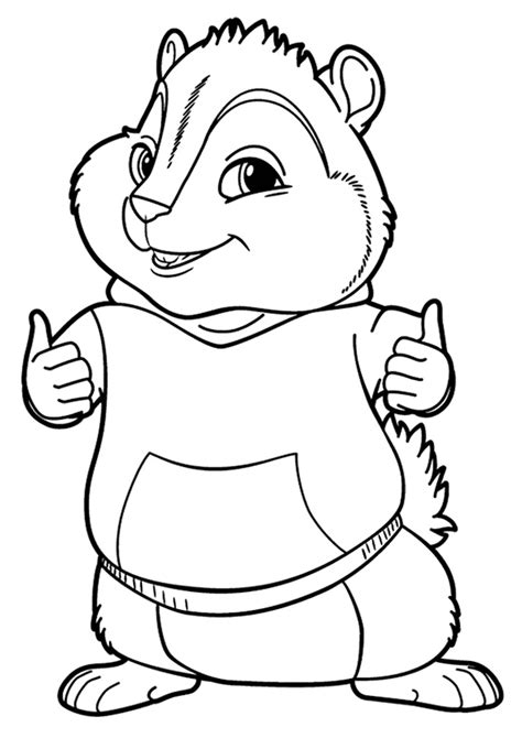 Theodore - Alvin and the Chipmunks Coloring Page - Free Printable ...