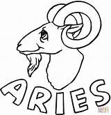 Aries Coloring Sheet Pages sketch template
