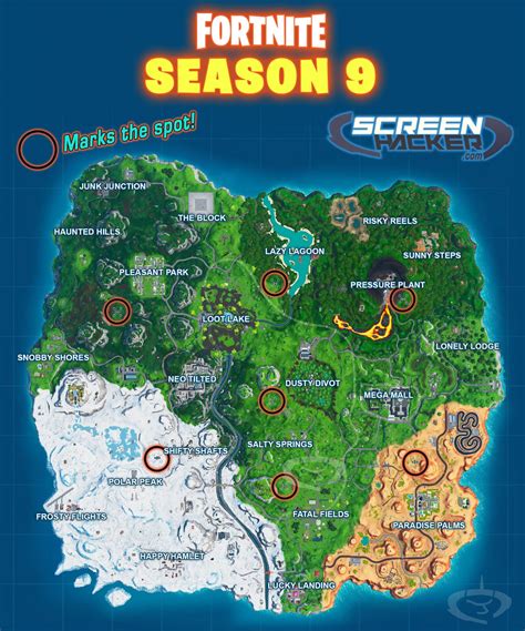 Fortnite Season 9 - Plate-forme Sky - base de ciel - Une carte