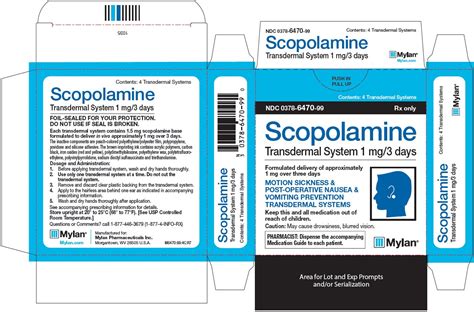 BUY Scopolamine (Scopolamine) 1 mg/3d from GNH India at the best price ...