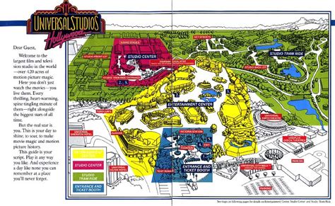 Theme Park Brochures Universal Studios Hollywood Map 1993 | ThemeParkBrochures.net