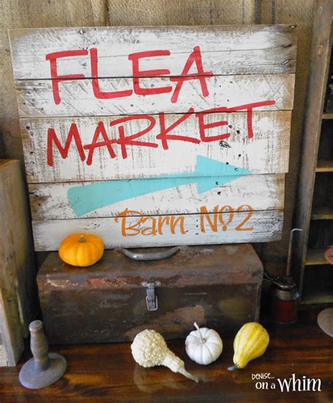 denise...on a whim: Flea Market Pallet Sign