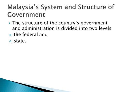 PPT - Malaysia’s System and Structure of Government PowerPoint ...