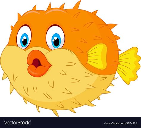 Puffer Fish Cartoon, Puffer Fish Art, Cartoon Smile, Cartoon Bee, Squirrel Funny, Raccoon Funny ...