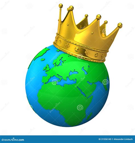 Globe with Crown stock illustration. Illustration of queen - 31556140