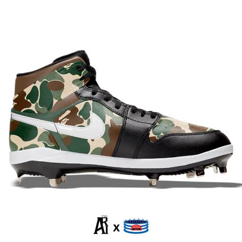 "Camouflage" Jordan 1 Retro Cleats – Stadium Custom Kicks