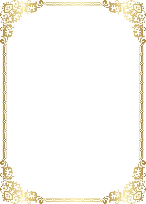 Download and share clipart about Gold Border Frame Transparent Clip Art ...