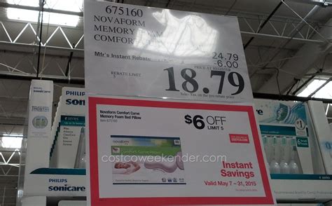 Novaform Memory Foam Comfort Curve Bed Pillow | Costco Weekender