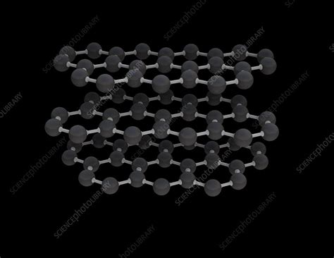 Graphite molecular structure, illustration - Stock Image - C042/4534 ...