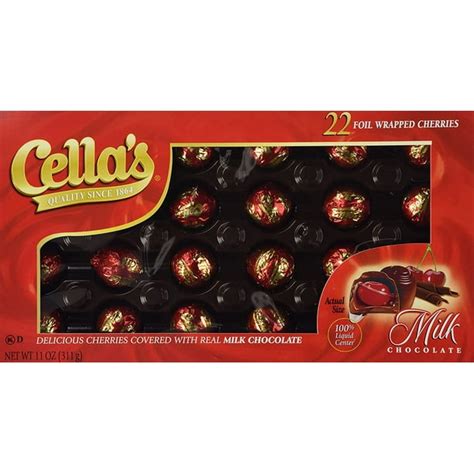 Cellas Milk Chocolate Covered Cherries 11oz. - Walmart.com - Walmart.com