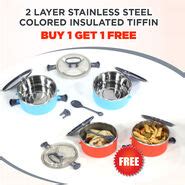 Buy 2 Layer Stainless Steel Colored Insulated Tiffin - BOGO (2LSSIT ...