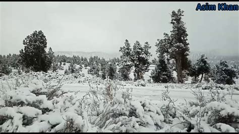 Snowfall in Ziarat Balochistan - YouTube