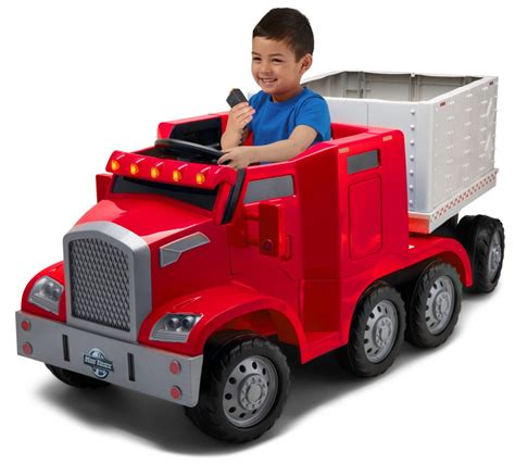 Semi-Truck and Trailer Ride-On Toy by Kid Trax Red, Rig – LifeToyZ