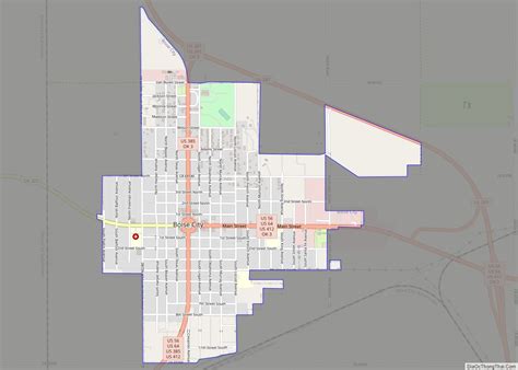 Map of Boise City, Oklahoma