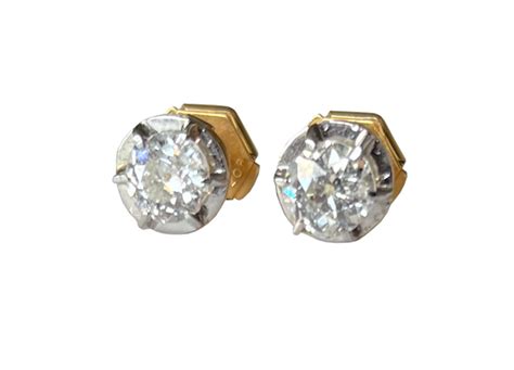 Vintage Diamond Stud Earrings