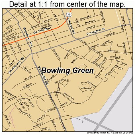 Bowling Green Kentucky Street Map 2108902 | Wells Printable Map