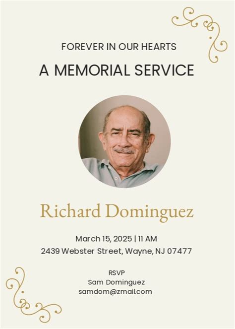 Funeral Announcement Invitation Templates in Google Docs - FREE Download | Template.net