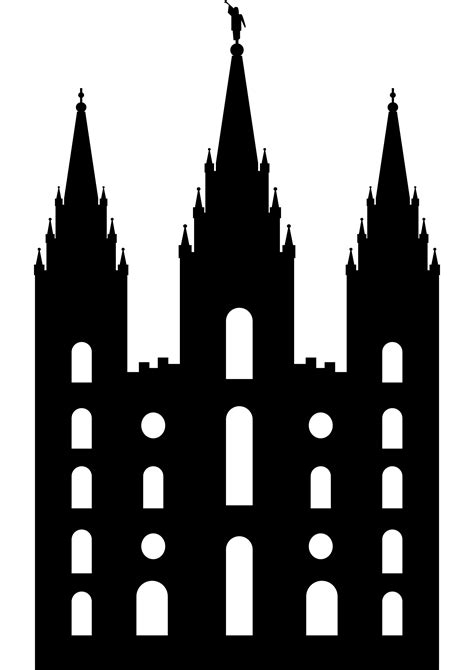 Clipart - Salt Lake Temple Silhouette