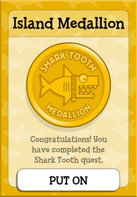 Island Medallion (Shark Tooth Island) | Poptropica Wiki | Fandom