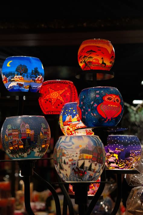 Lanterns,christmas market,colorful,bright,color - free image from ...