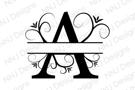 Full Alphabet SVG Split Monogram Letters Graphic by NNJ Designs · Creative Fabrica