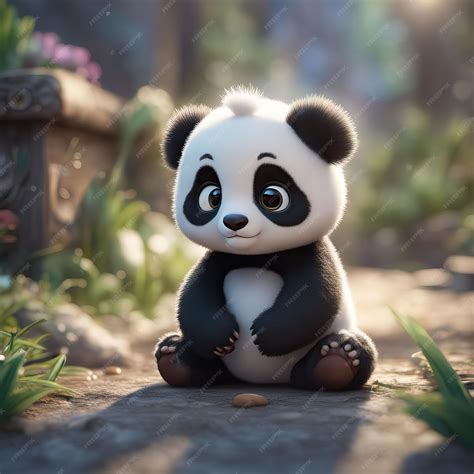 Premium Photo | Adorable panda characters in cute cartoon style bring ...