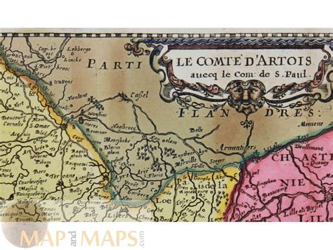 France, Le Comte D’Artois Antique map Artois La Feuille 1715 | Mapandmaps