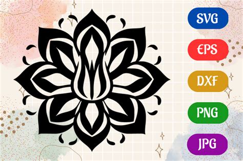 Mandala | Black and White Logo Vector Graphic by Creative Oasis · Creative Fabrica