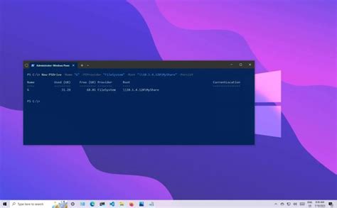 How to map network drive using PowerShell on Windows 10 - Pureinfotech