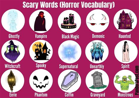 100+ Scary Words List (Horror Vocabulary For Writing a Creepy ...