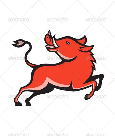 Wild Pig Razorback Hog | Vector graphics design, Illustration design ...