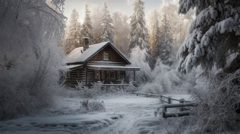 Winter Forest Cabin Is In A Backgrounds | PSD Free Download - Pikbest