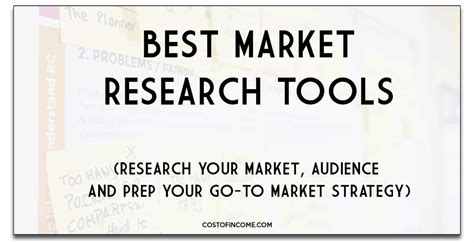 Market Research Tools For Startups, 2024 - Cost Of Income