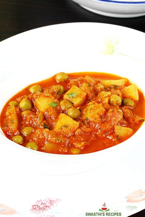 Aloo Matar Recipe | Aloo Mutter By Swasthi's Recipes