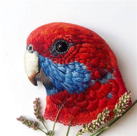 Captivating Bird Embroidery Brooches by Paulina Bartnik1