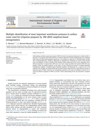 2018 - Multiple identification of most important waterborne protozoa in surface water used for ...