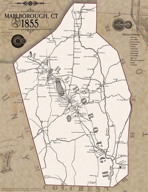 MAP of MARLBOROUGH - 1855