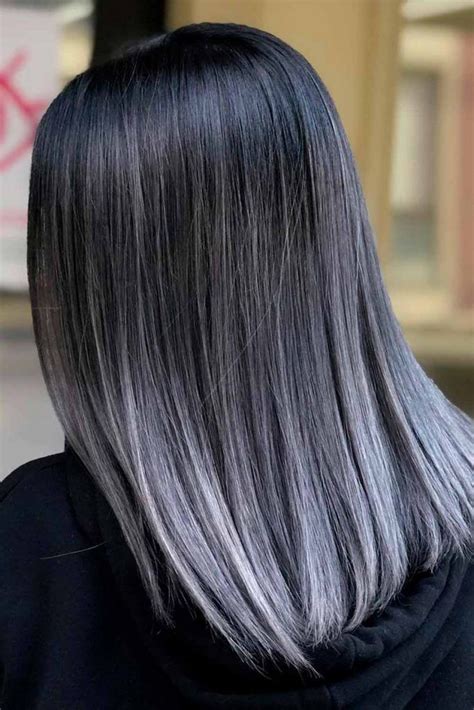 15 Grey Ombre Hair Ideas To Rock This Year | Grey ombre hair, Silver hair color, Hair color for ...