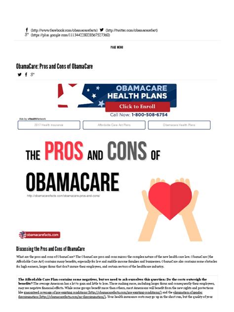 ObamaCare_ Pros and Cons of ObamaCare | Patient Protection And ...