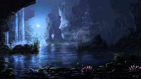 The Pond at Night | Art Soundscapes | Sleep Sounds - YouTube